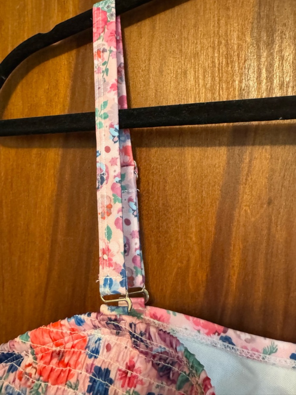 Floral Plus Size Pink Smocked Tankini Swim Suit with Top and Bottoms Size 4X - Picture 5 of 11